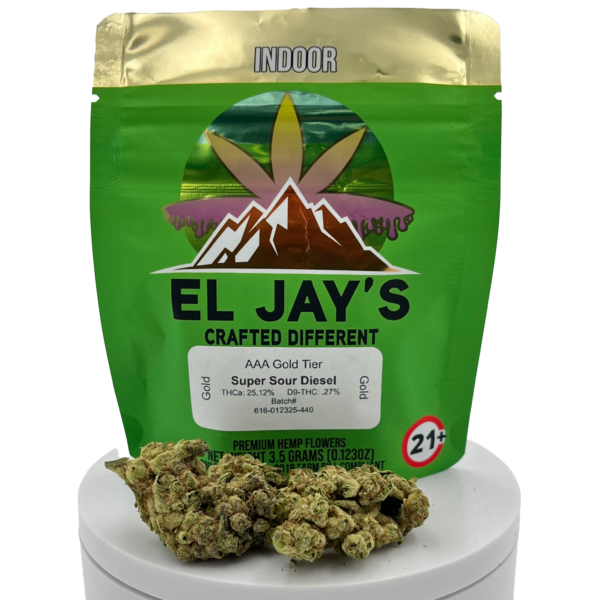 El Jay's THCa Hemp Flower - Super Sour Diesel Strain - Image 2