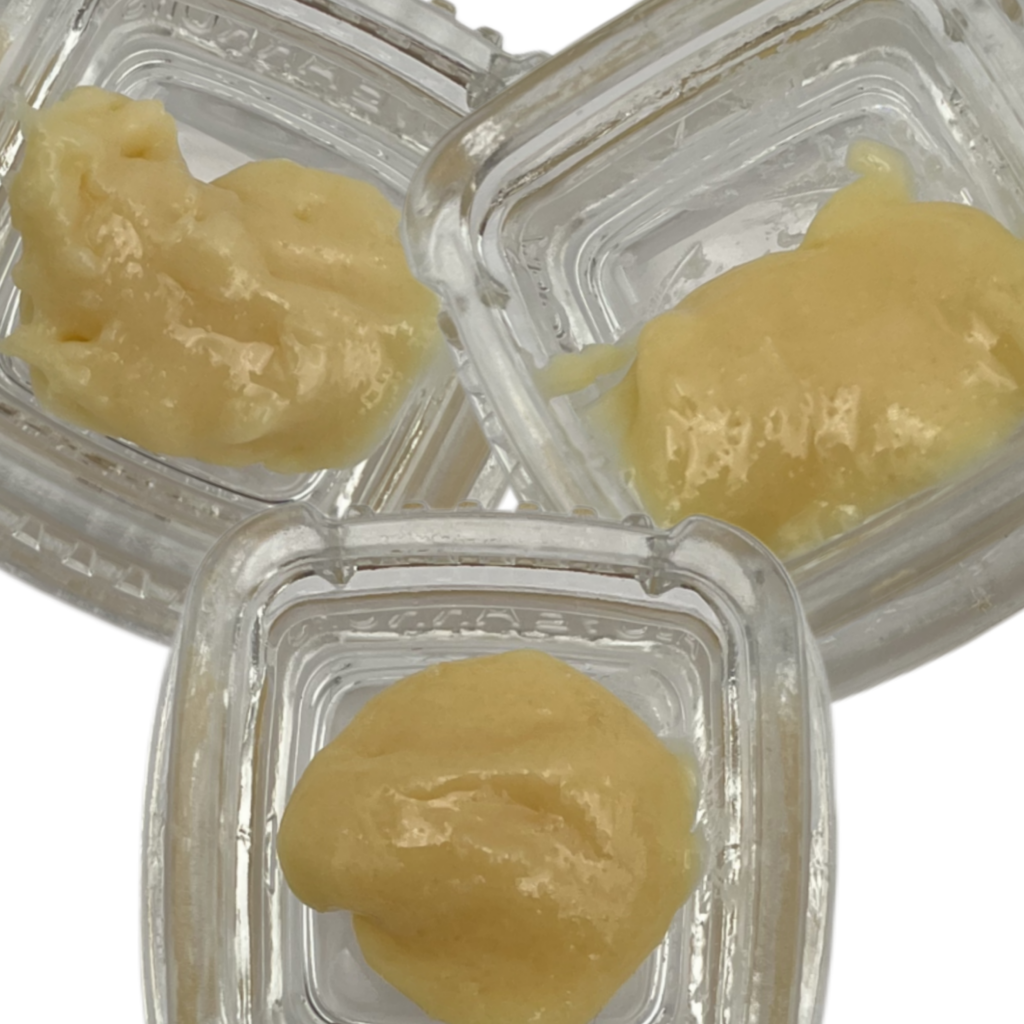Bulk THCA Live Resin Badder strains, 3 different strains in individual glass jars
