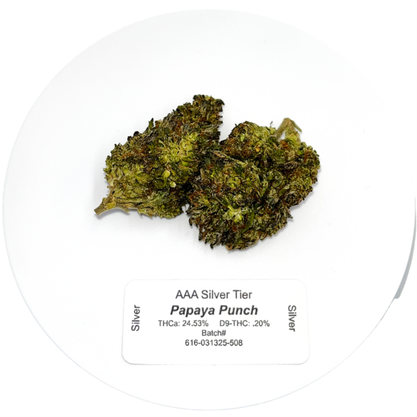Papaya Punch Strain High THCa Hemp Flower 24.53 THCa